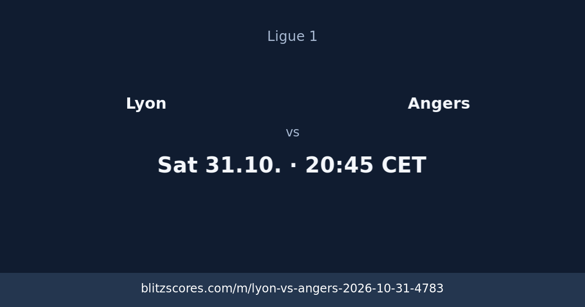 Lyon vs Angers score card