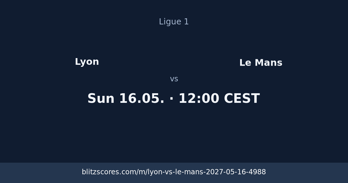 Lyon vs Le Mans score card