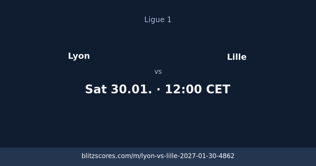 Lyon vs Lille score card