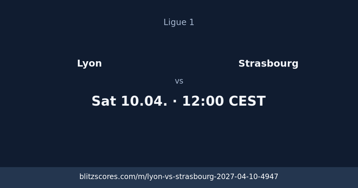 Lyon vs Strasbourg score card
