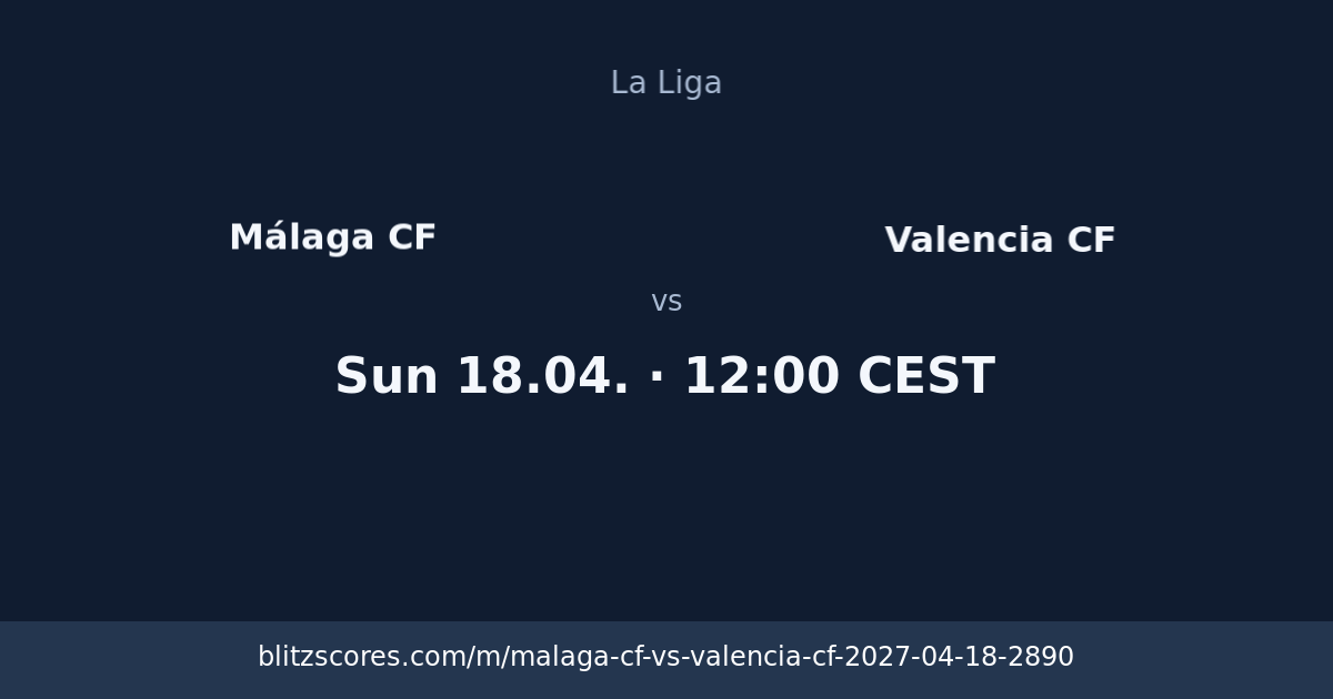 Málaga CF vs Valencia CF score card