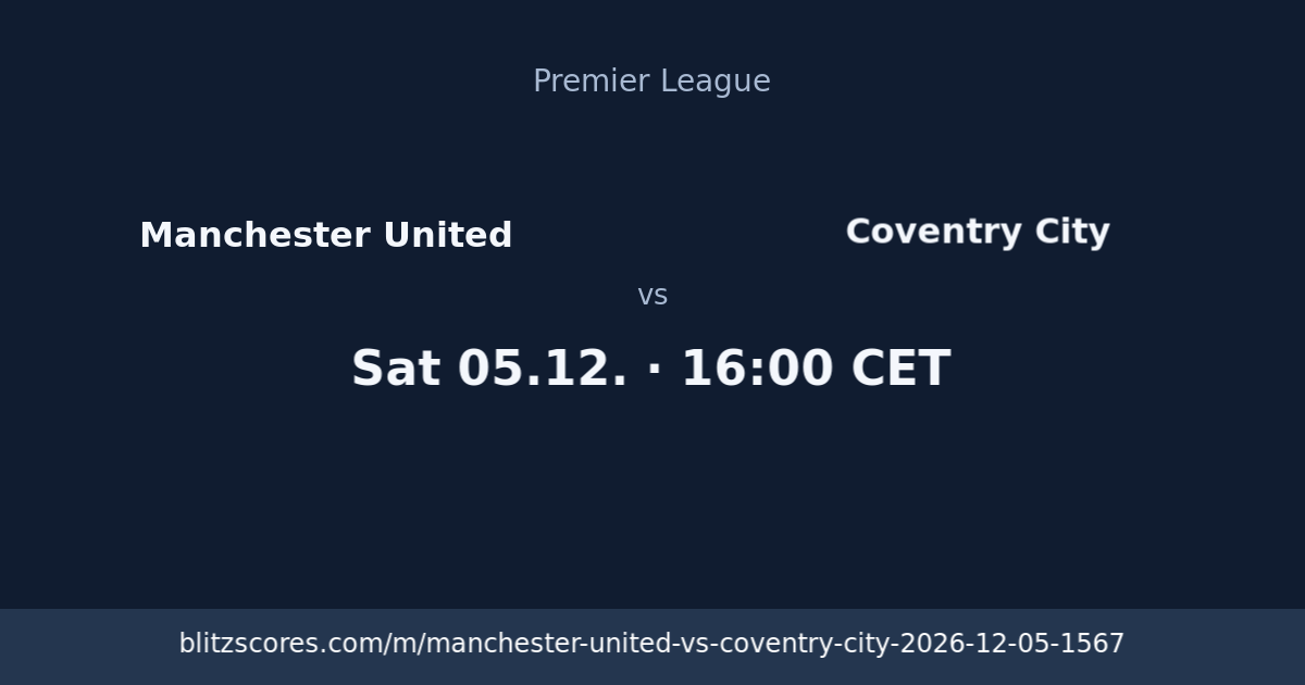 Manchester United vs Coventry City score card