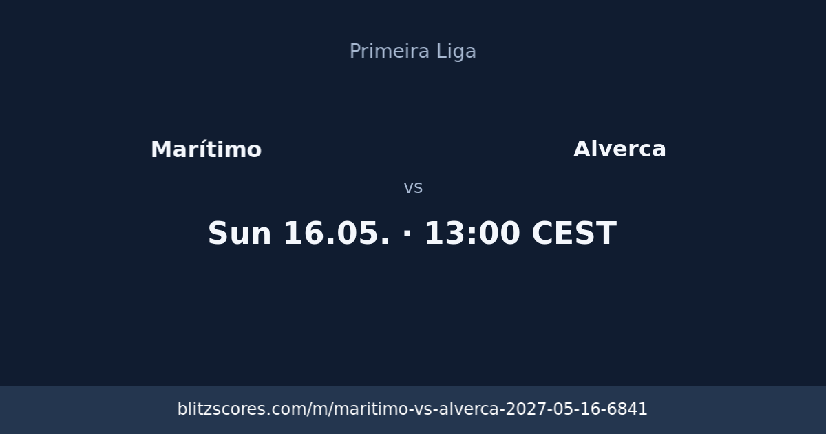 Marítimo vs Alverca score card