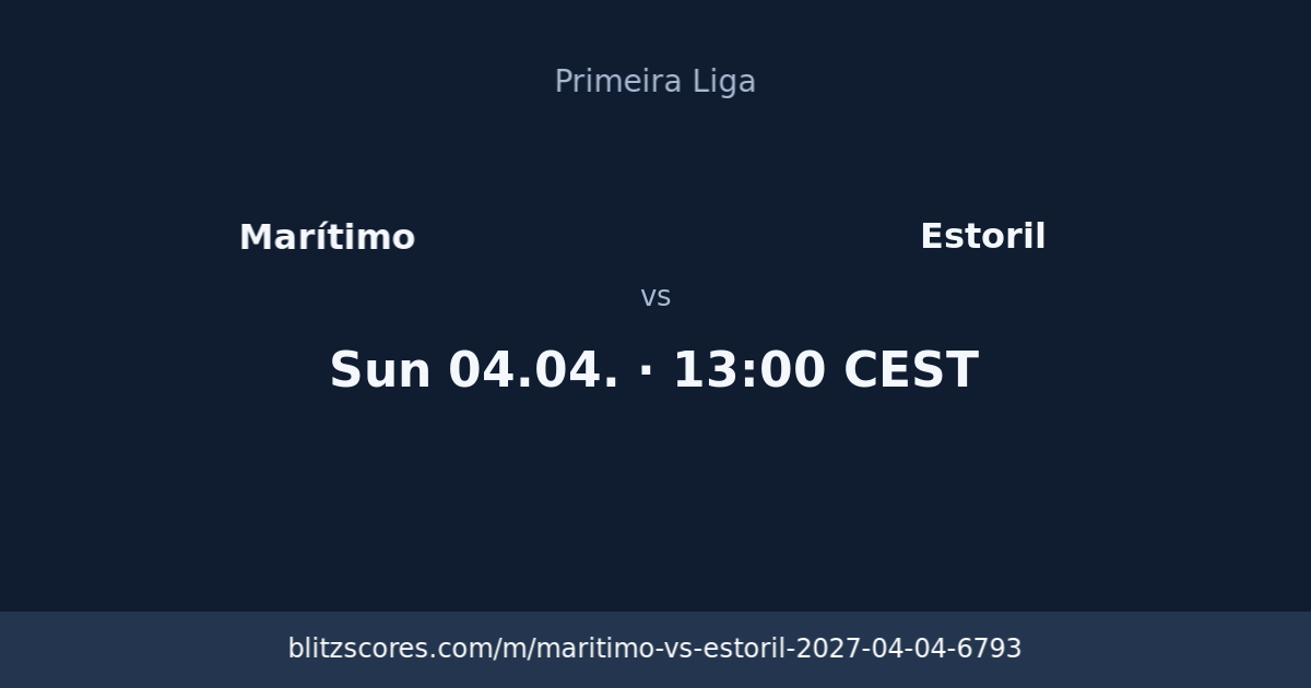 Marítimo vs Estoril score card