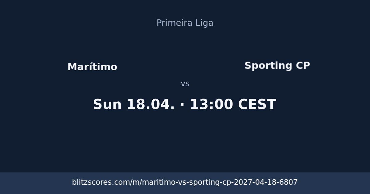 Marítimo vs Sporting CP score card