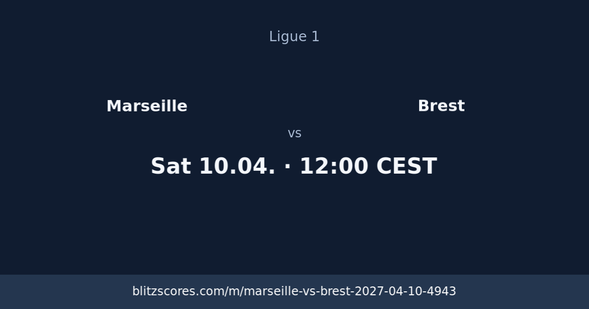 Marseille vs Brest score card