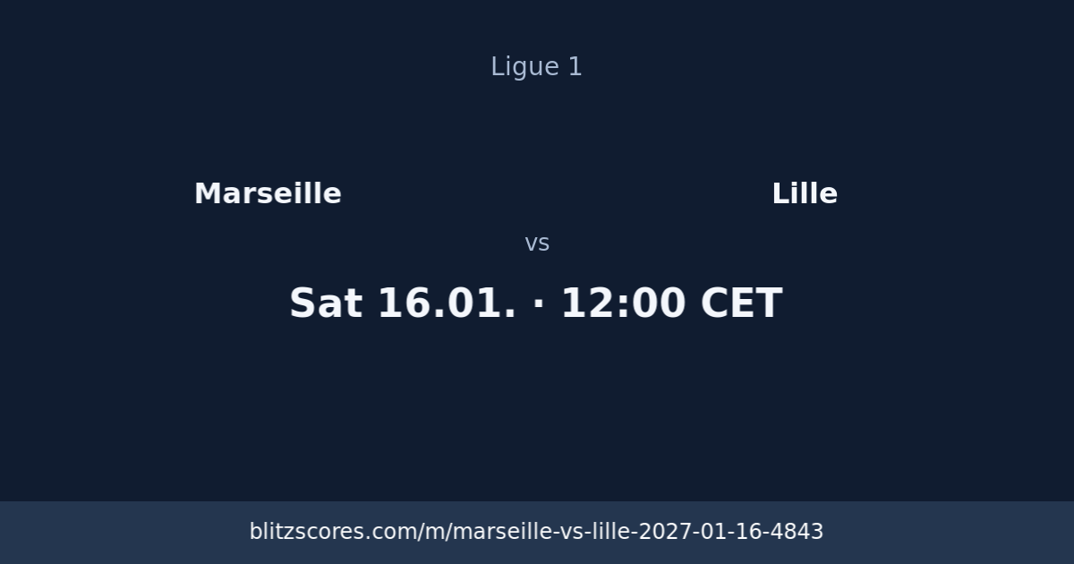 Marseille vs Lille score card