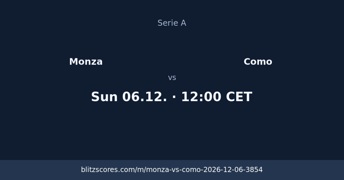 Monza vs Como score card