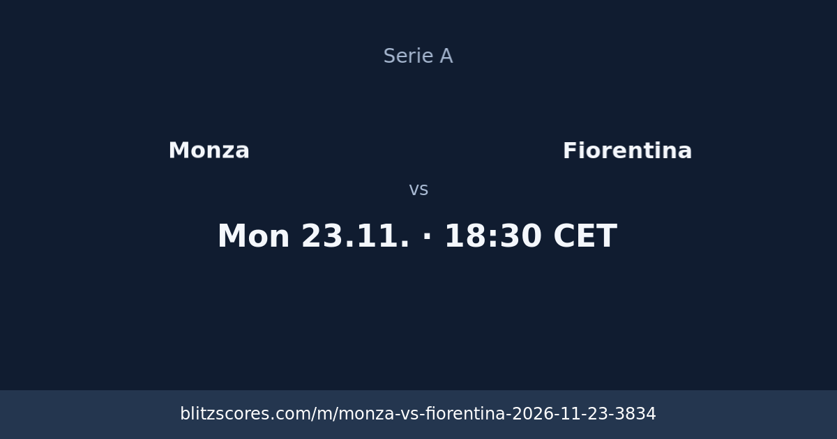 Monza vs Fiorentina score card