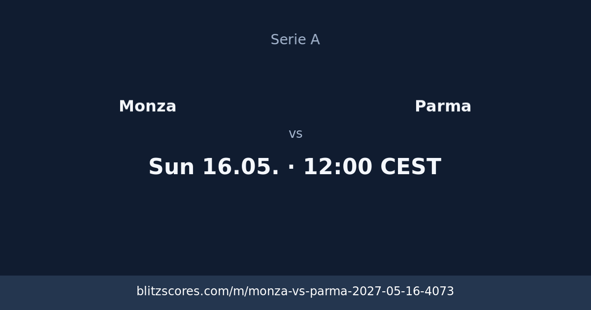 Monza vs Parma score card