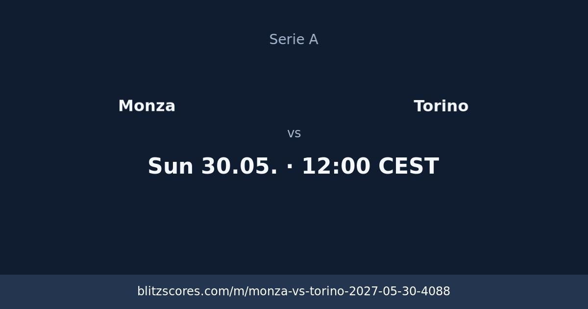 Monza vs Torino score card