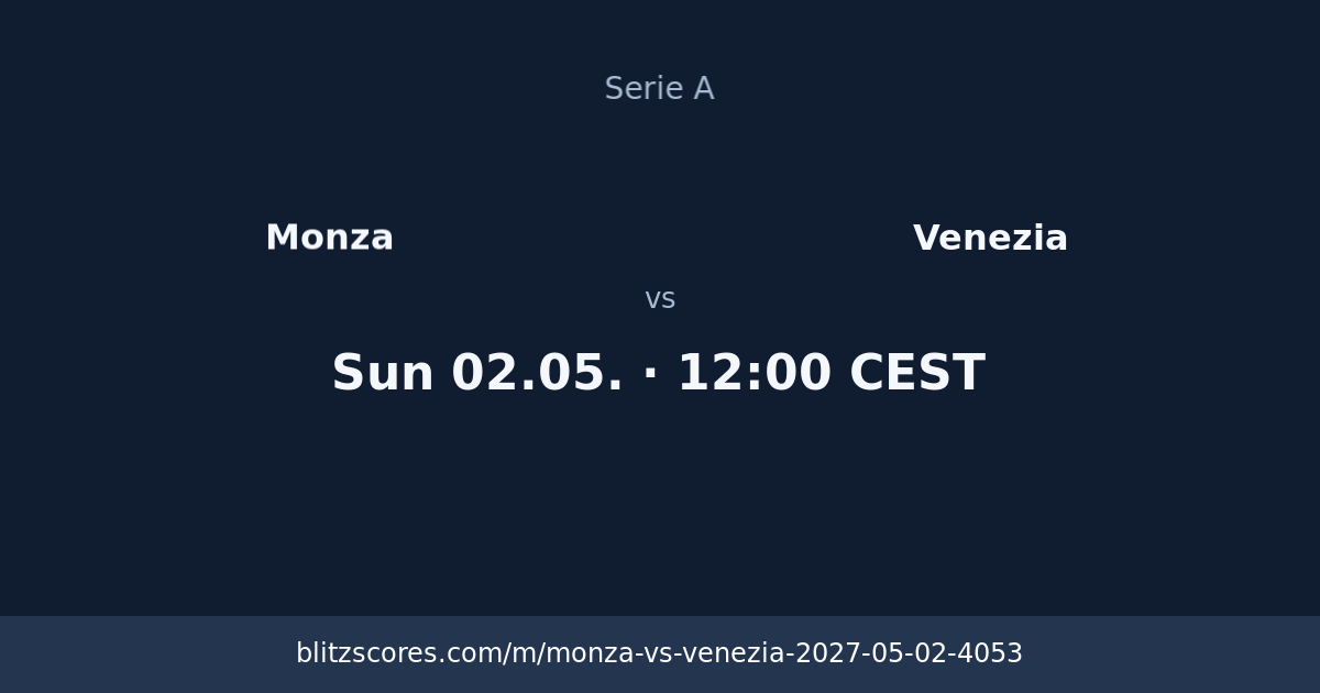 Monza vs Venezia score card