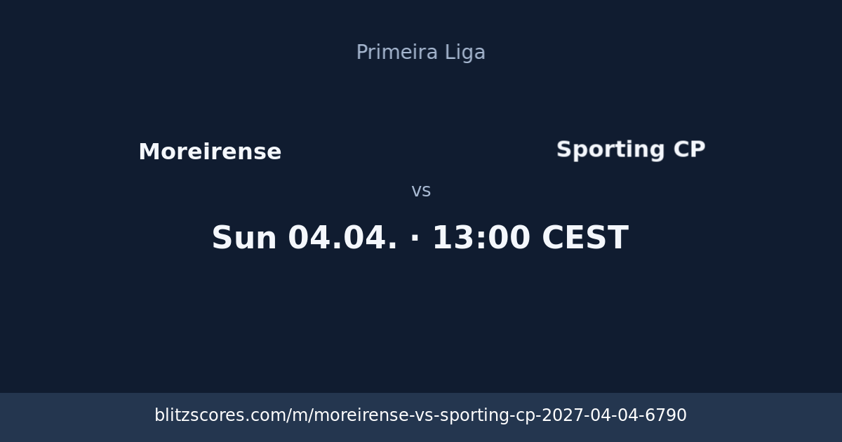 Moreirense vs Sporting CP score card
