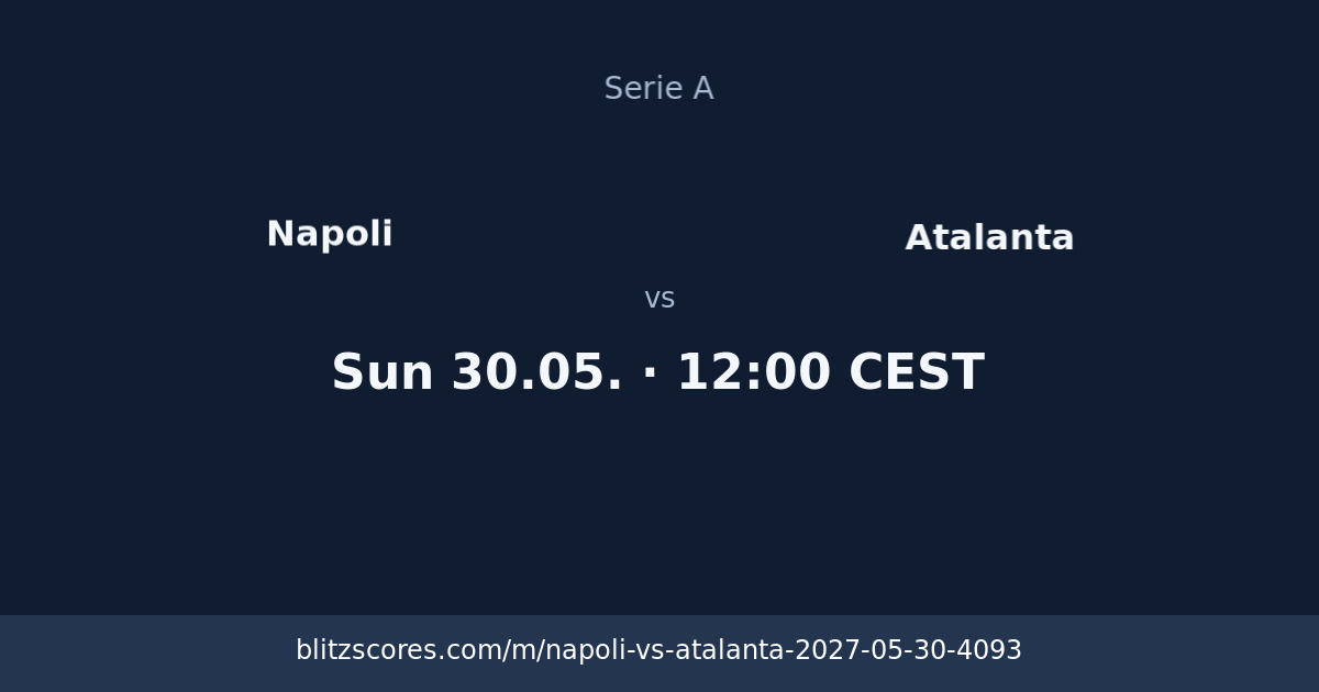 Napoli vs Atalanta score card