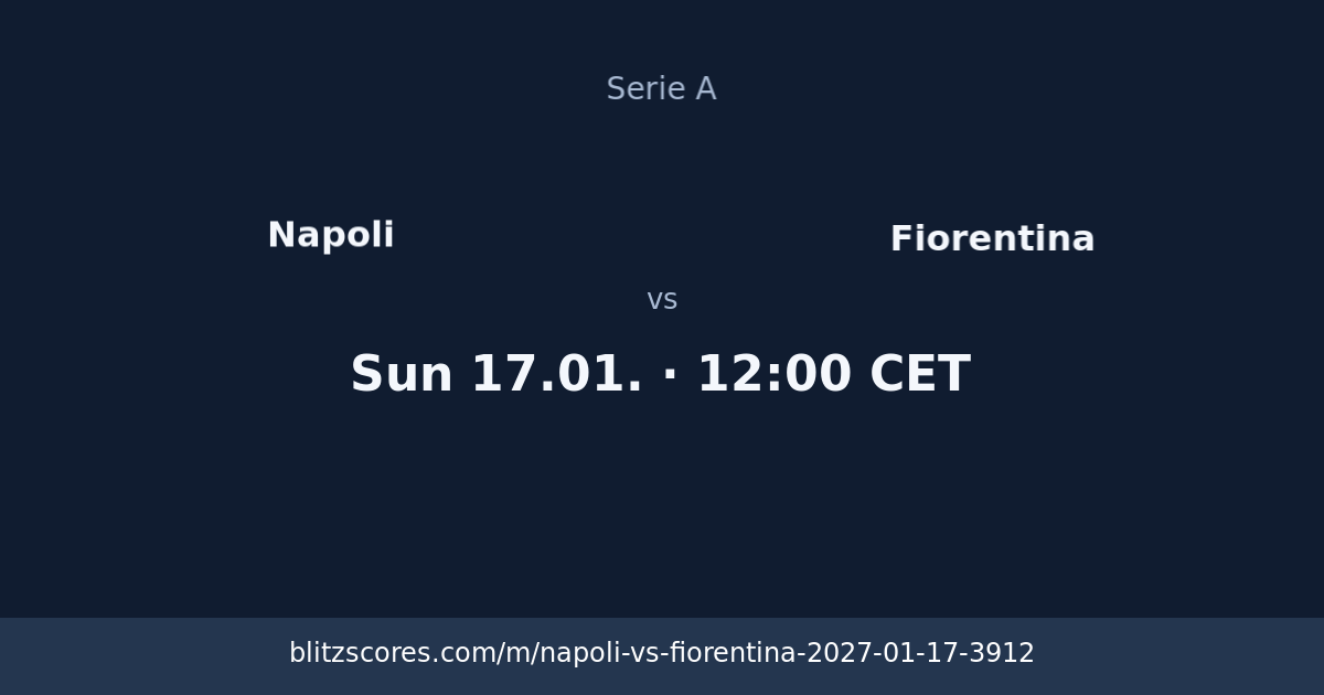 Napoli vs Fiorentina score card