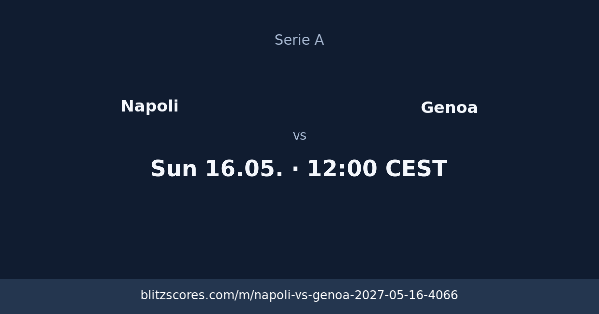 Napoli vs Genoa score card