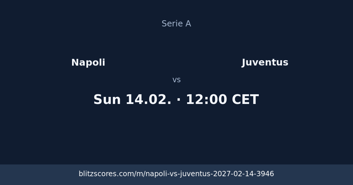 Napoli vs Juventus score card