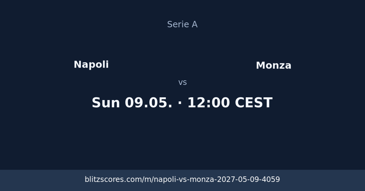 Napoli vs Monza score card