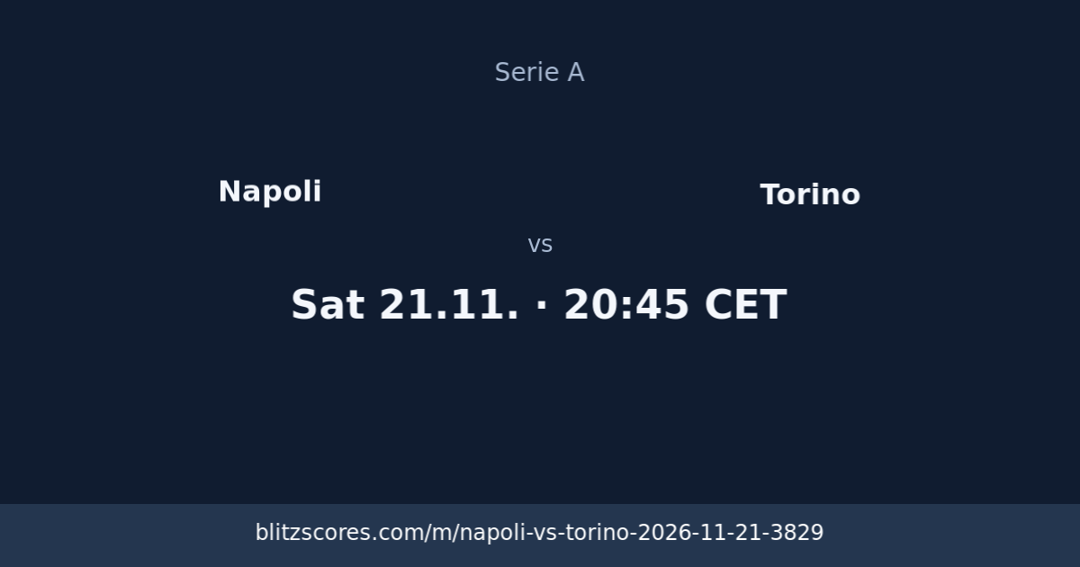 Napoli vs Torino score card