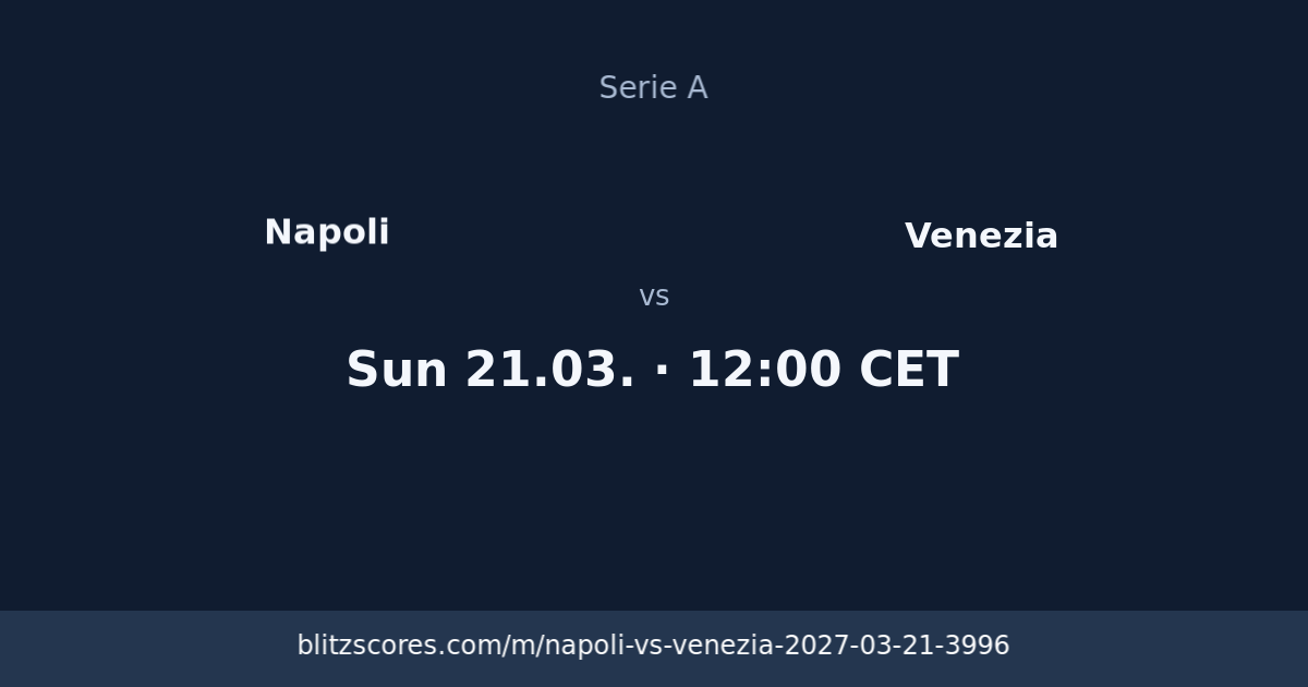 Napoli vs Venezia score card