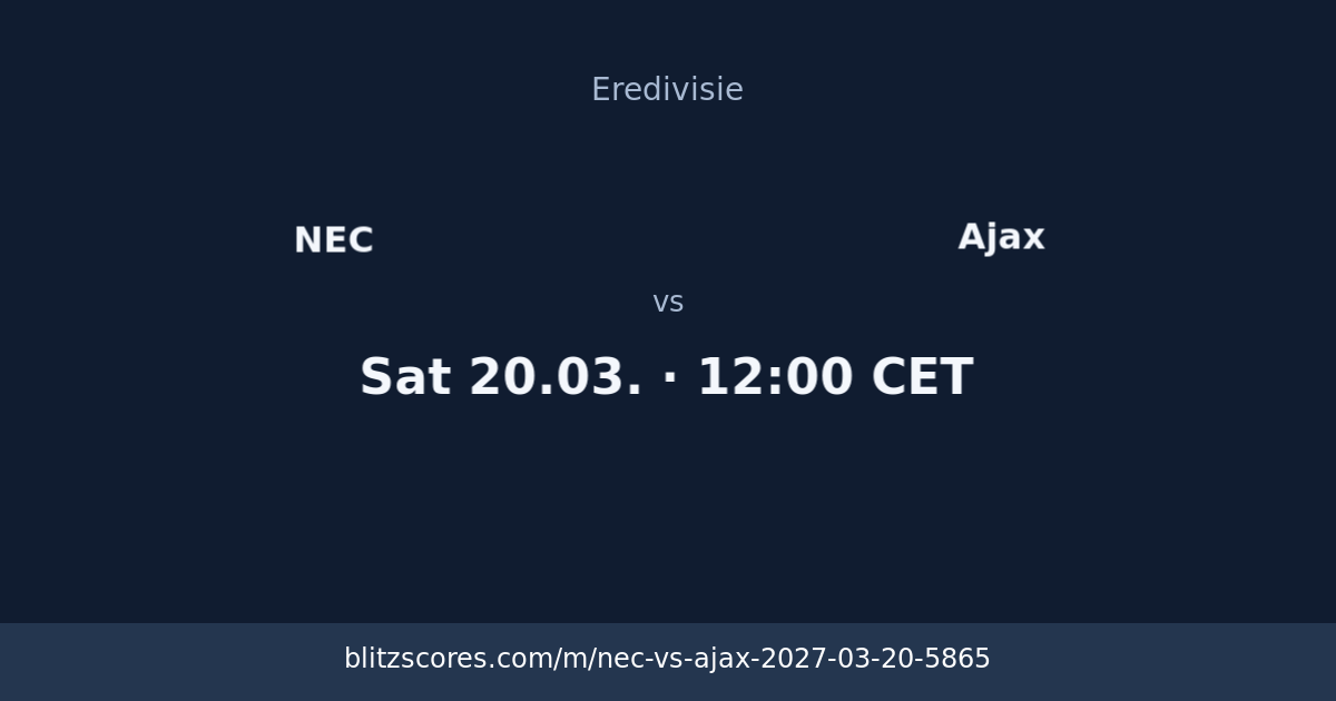 NEC vs Ajax score card