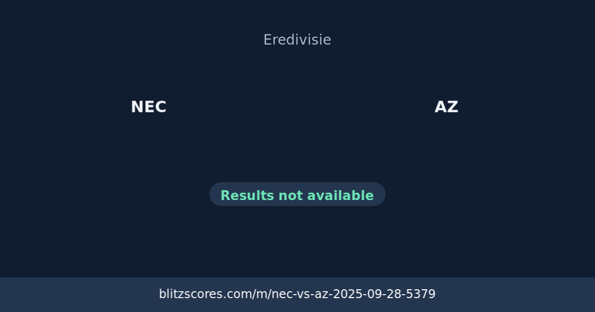 NEC vs AZ score card