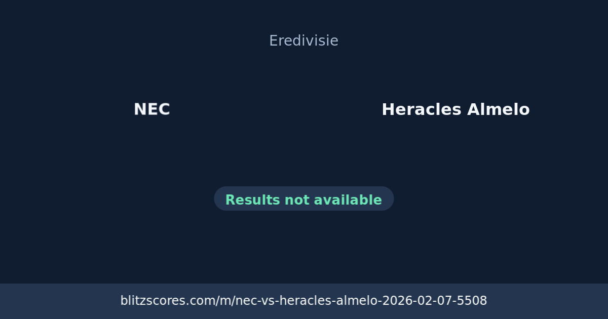 NEC vs Heracles Almelo score card