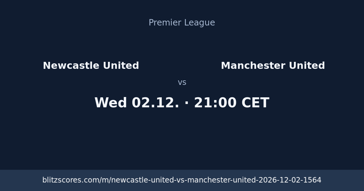 Newcastle United vs Manchester United score card
