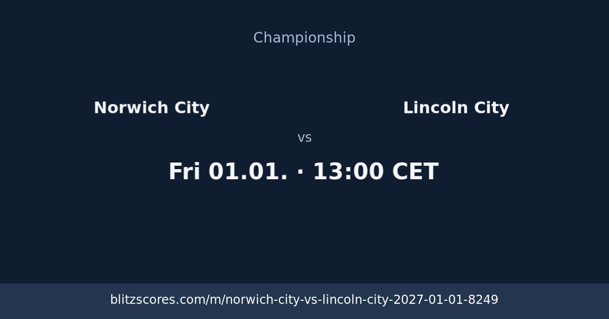 Norwich City vs Lincoln City score card
