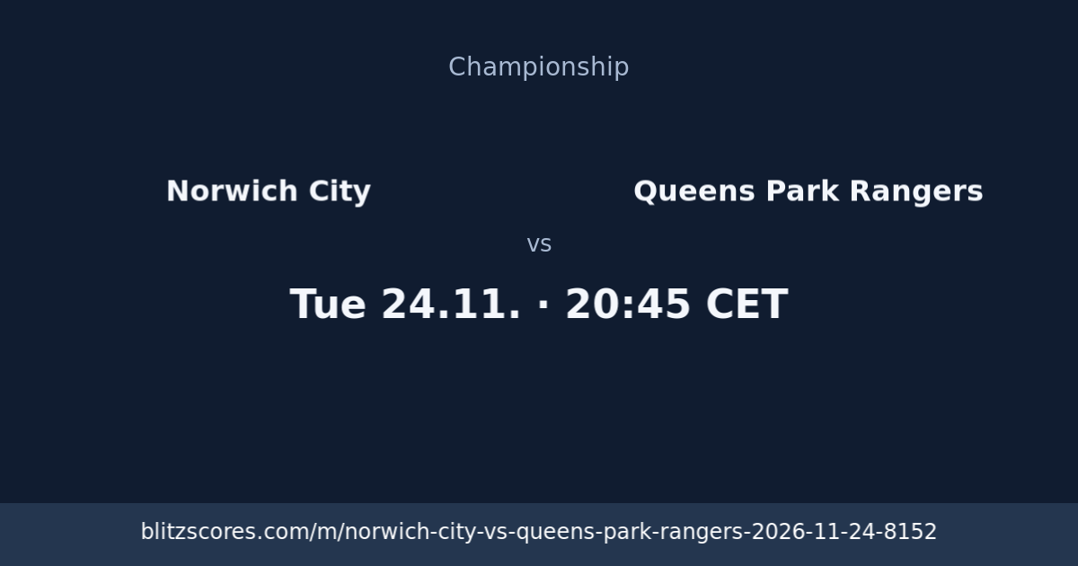 Norwich City vs Queens Park Rangers score card