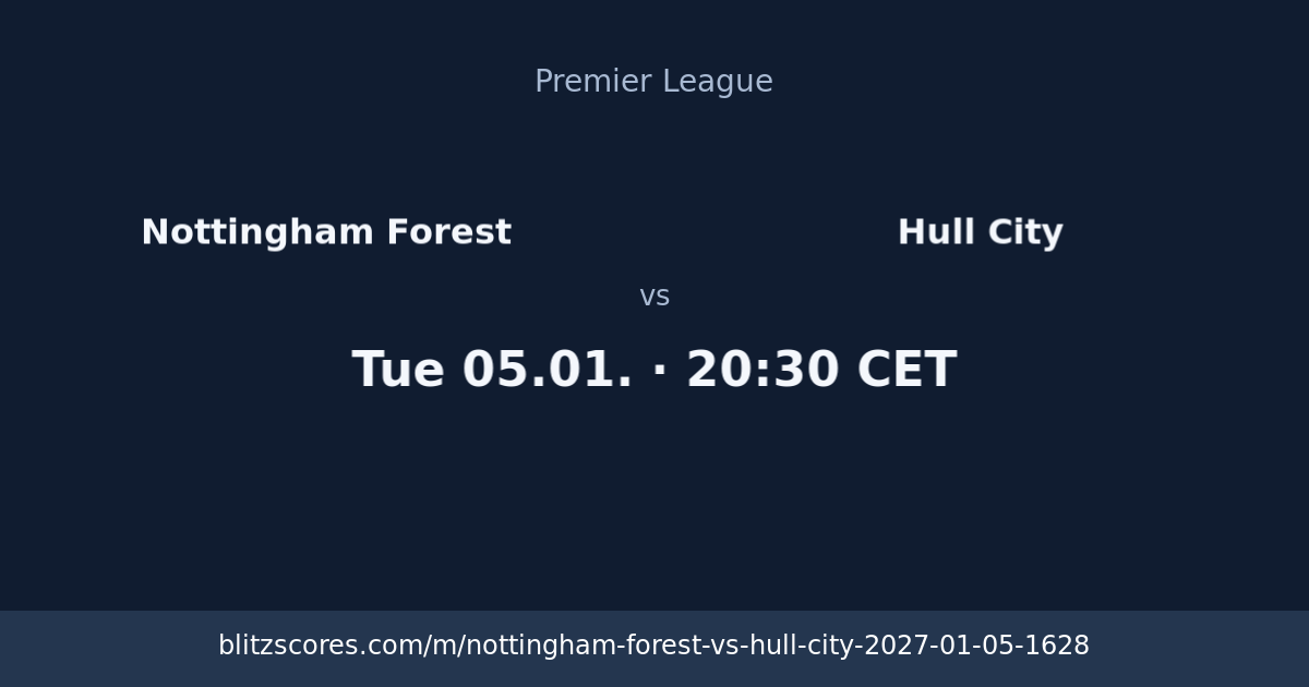 Nottingham Forest vs Hull City score card