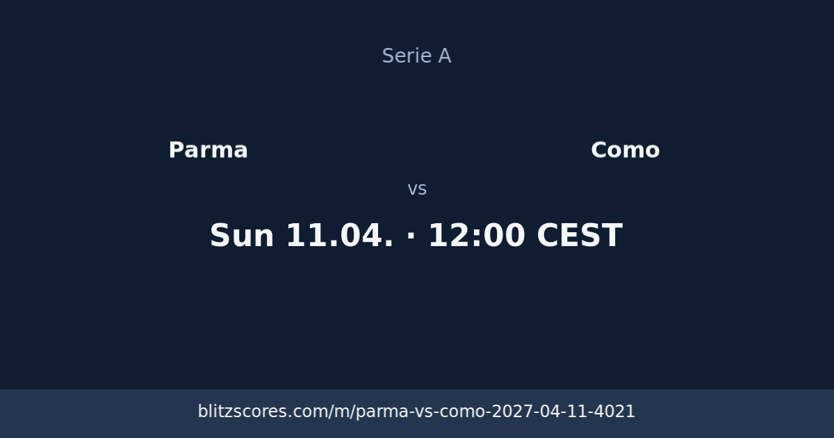 Parma vs Como score card