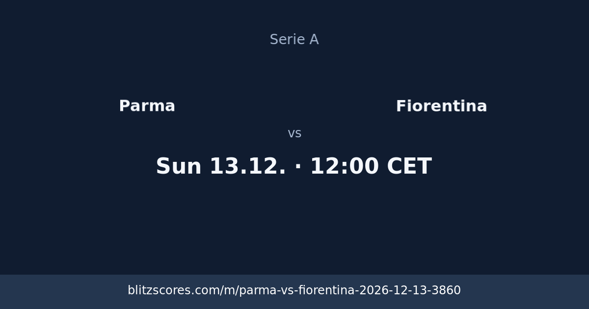 Parma vs Fiorentina score card