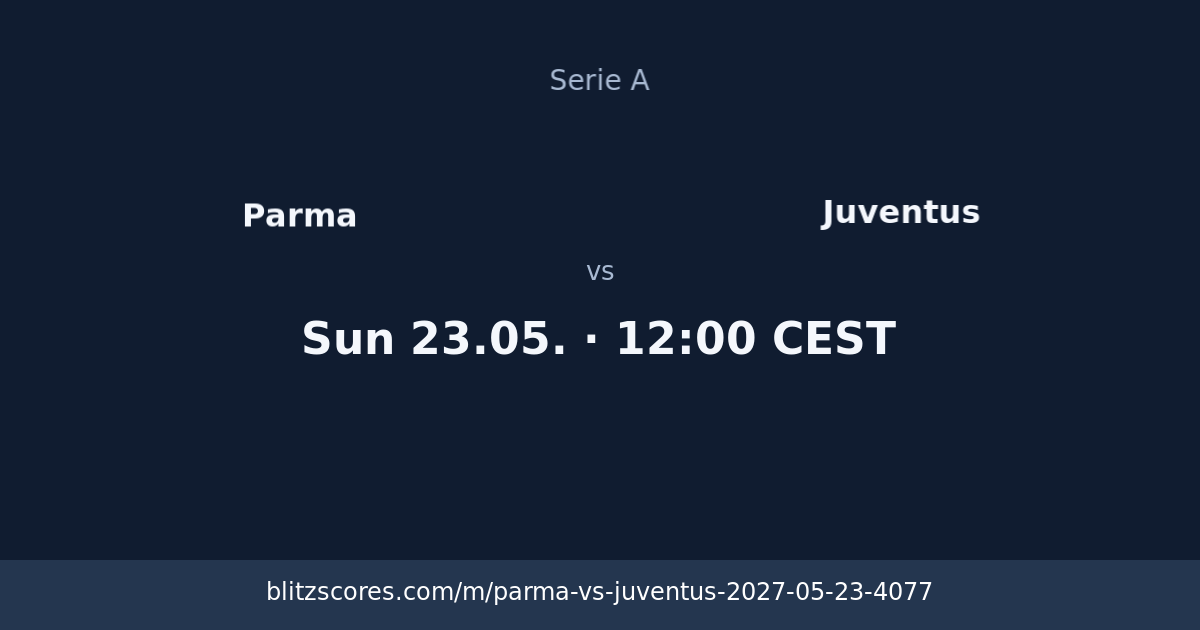 Parma vs Juventus score card