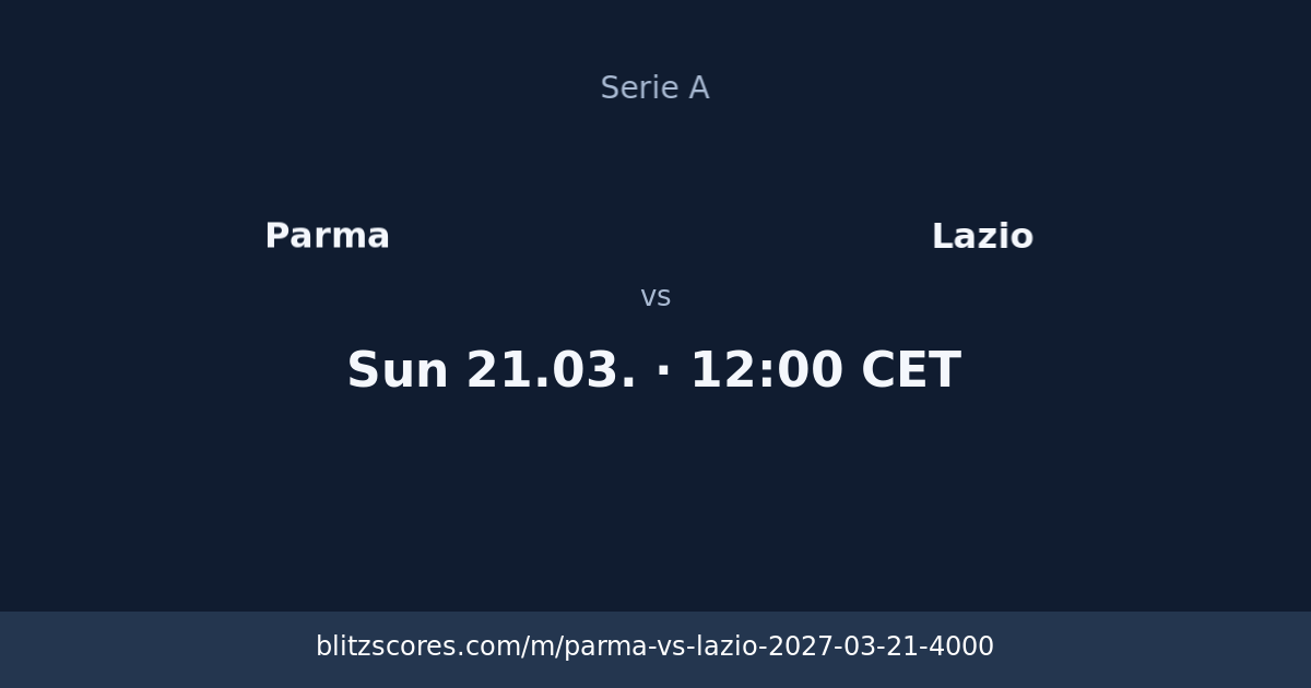 Parma vs Lazio score card