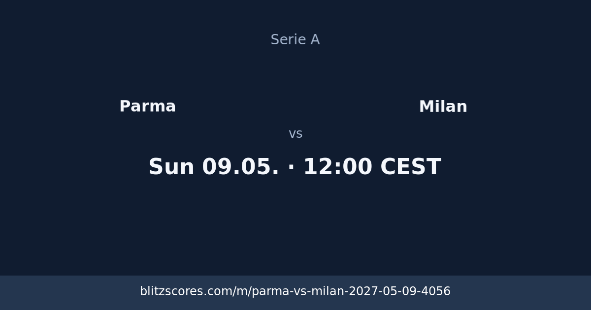 Parma vs Milan score card