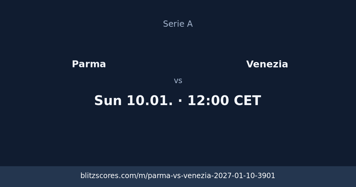 Parma vs Venezia score card