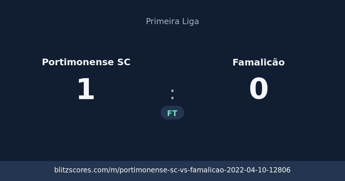 Portimonense SC vs Famalicão score card