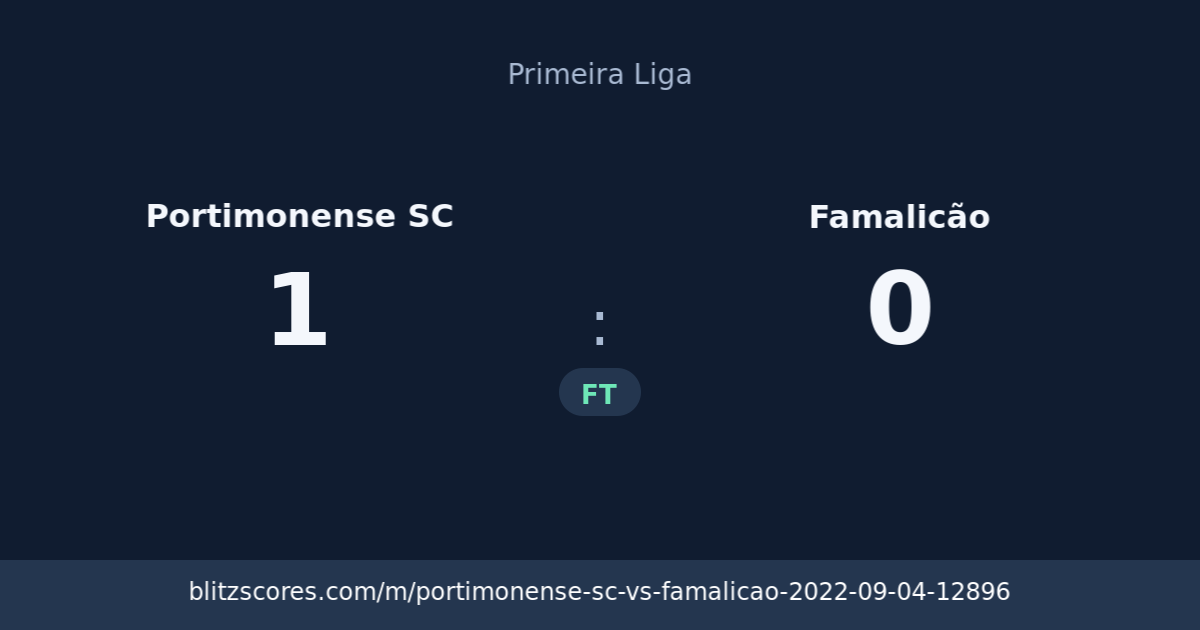 Portimonense SC vs Famalicão score card