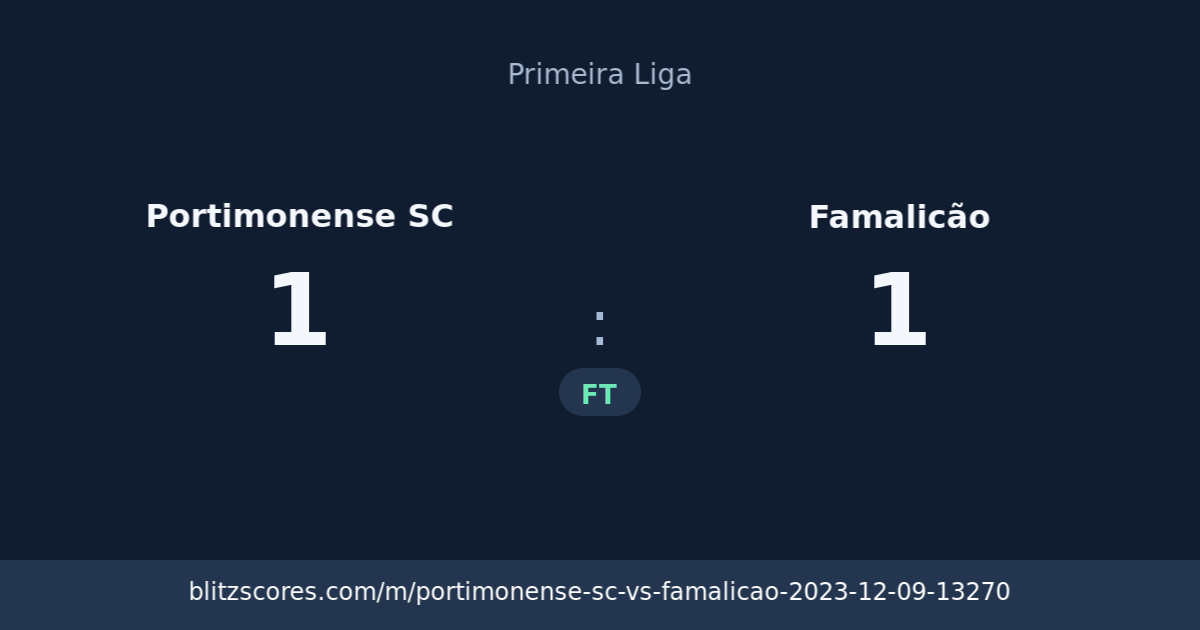 Portimonense SC vs Famalicão score card