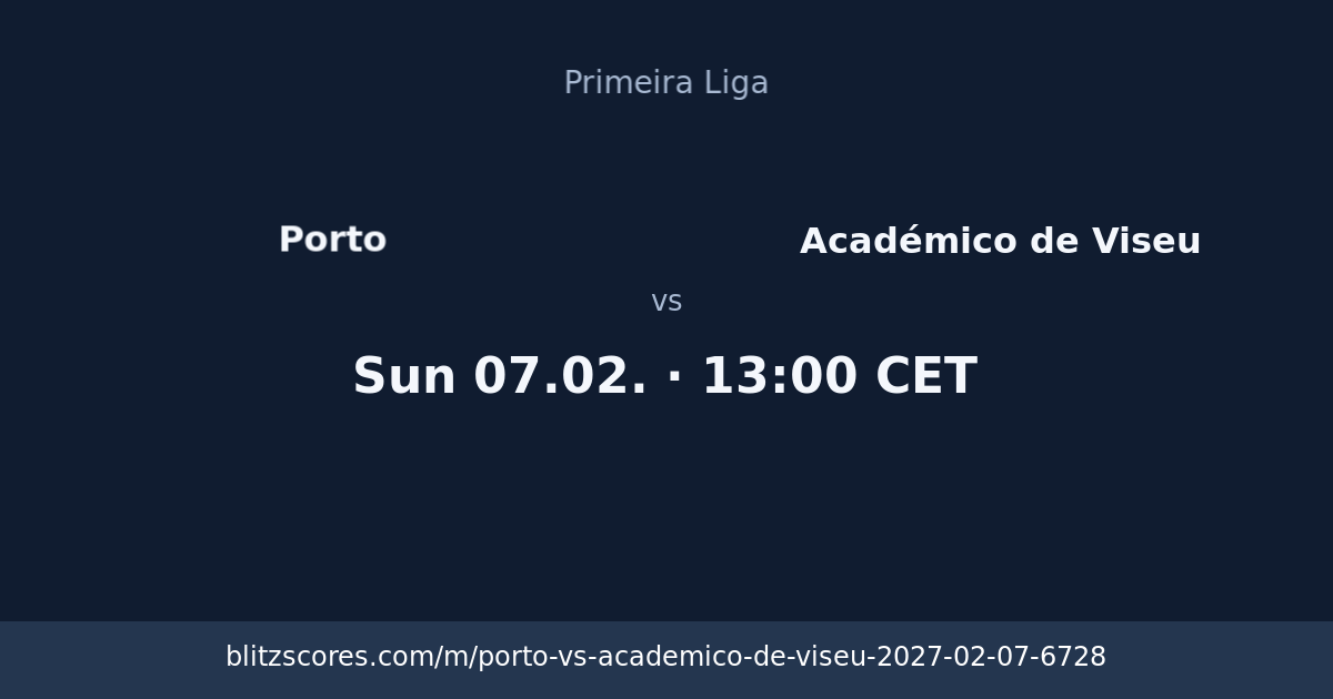 Porto vs Académico de Viseu score card