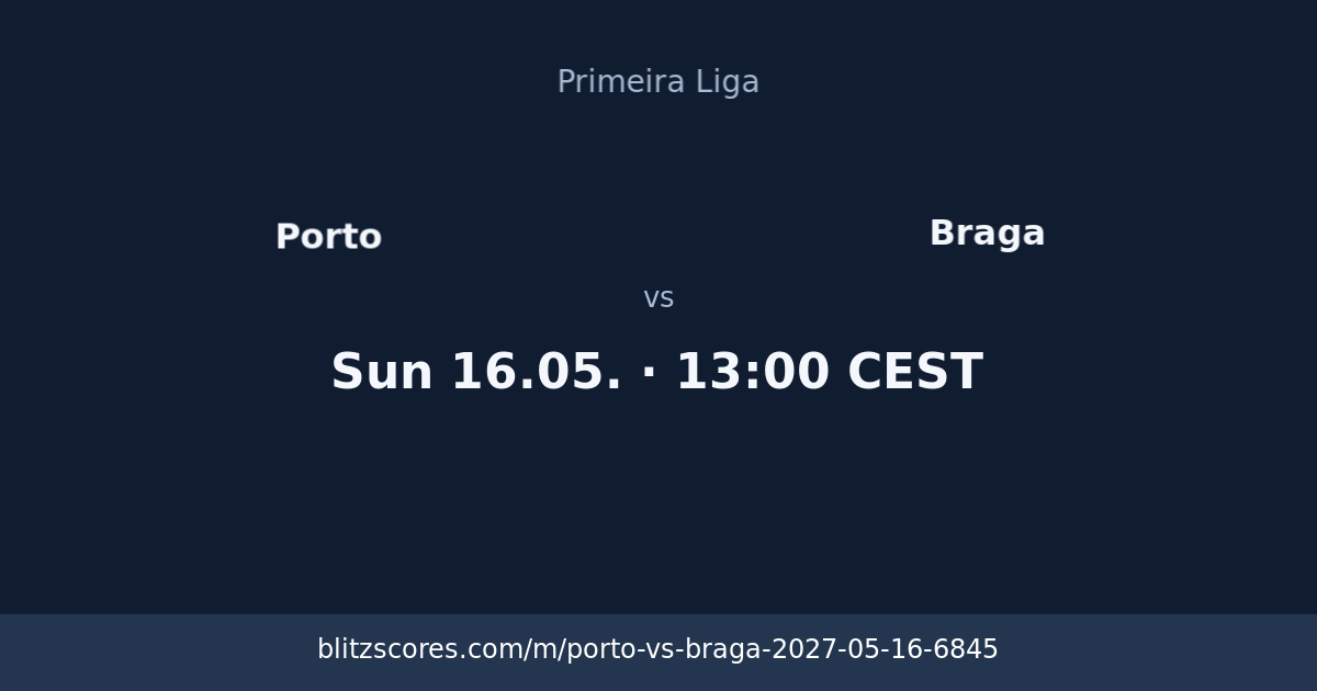 Porto vs Braga score card