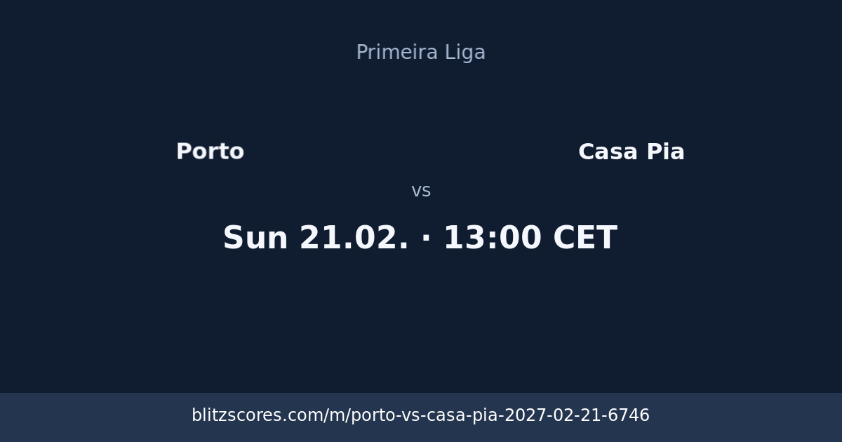 Porto vs Casa Pia score card