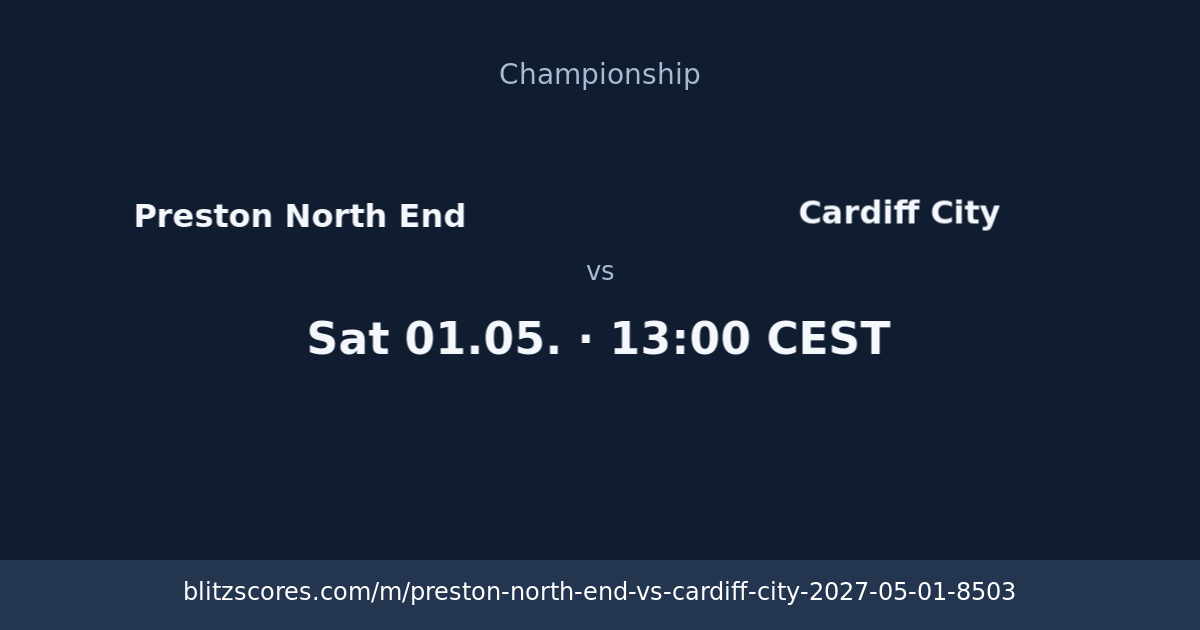 Preston North End vs Cardiff City score card