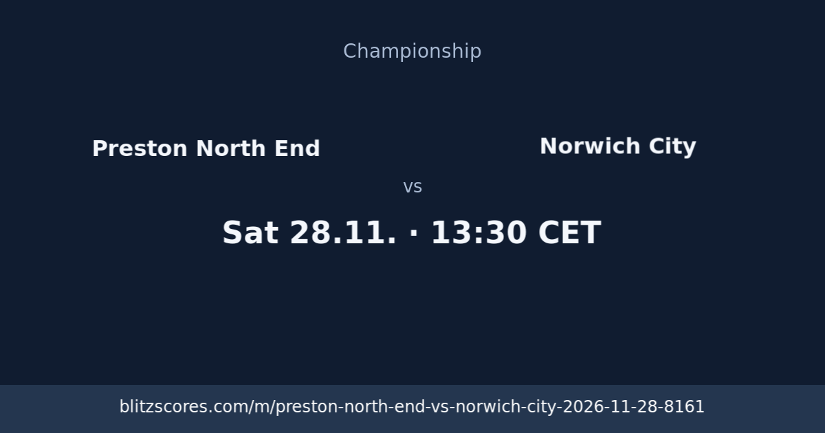 Preston North End vs Norwich City score card