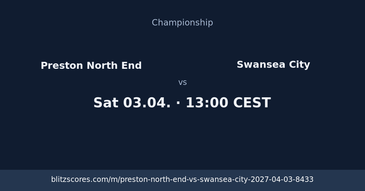 Preston North End vs Swansea City score card