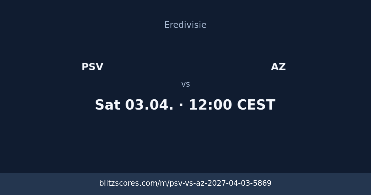PSV vs AZ score card