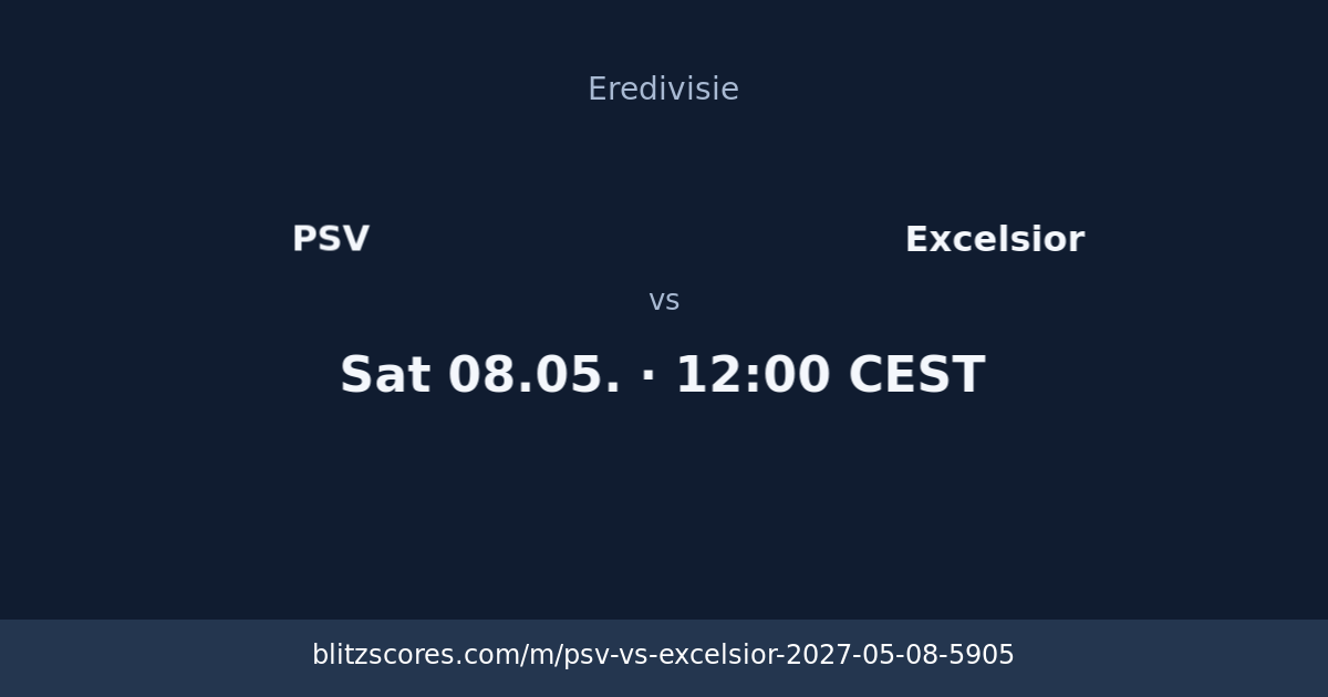 PSV vs Excelsior score card