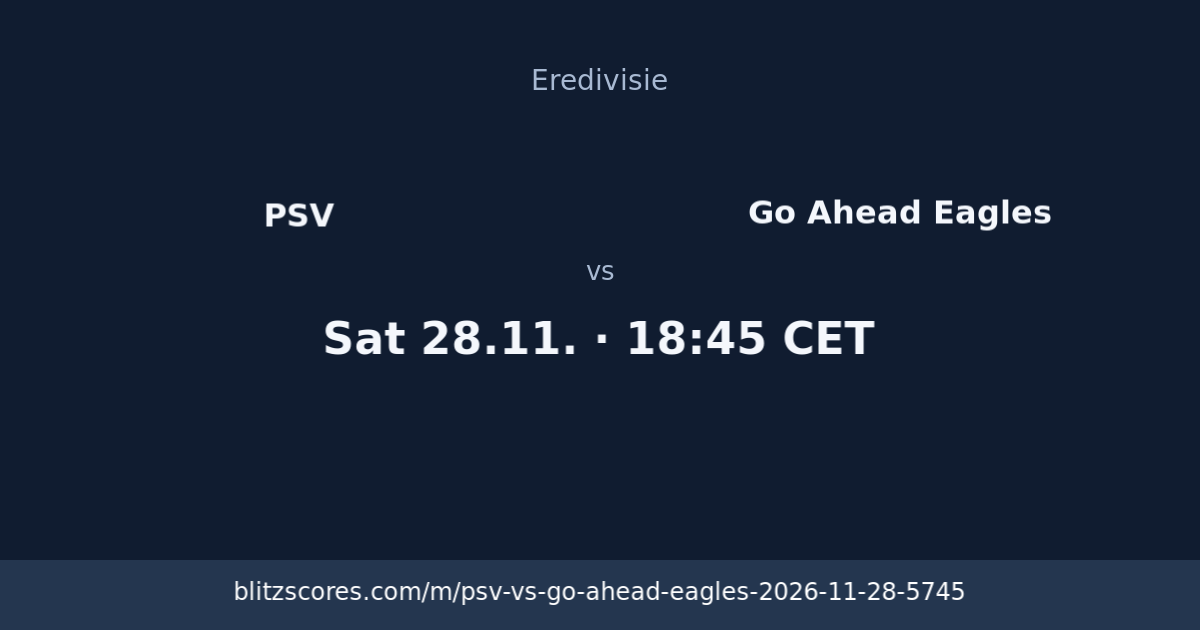 PSV vs Go Ahead Eagles score card