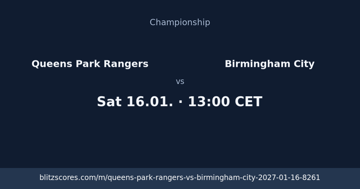 Queens Park Rangers vs Birmingham City score card